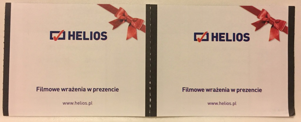 Bilet DO KINA HELIOS - Kupon Wszystkie Kina 3D BO