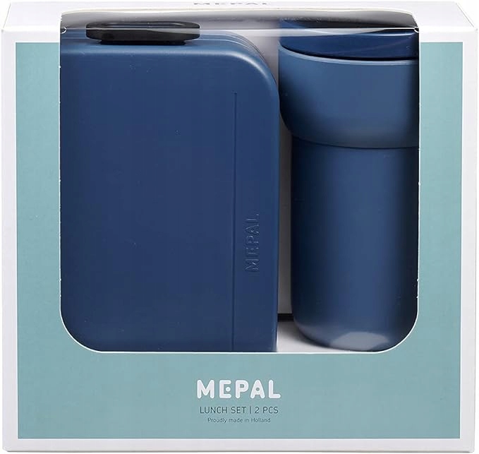 MEPAL LUNCH SET 2 pack Pojemnik + kubek hermetyczny Lunchbox Niebieski