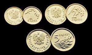 Monety 1, 2, 5 gr 2014 ROYAL mennicze zestaw