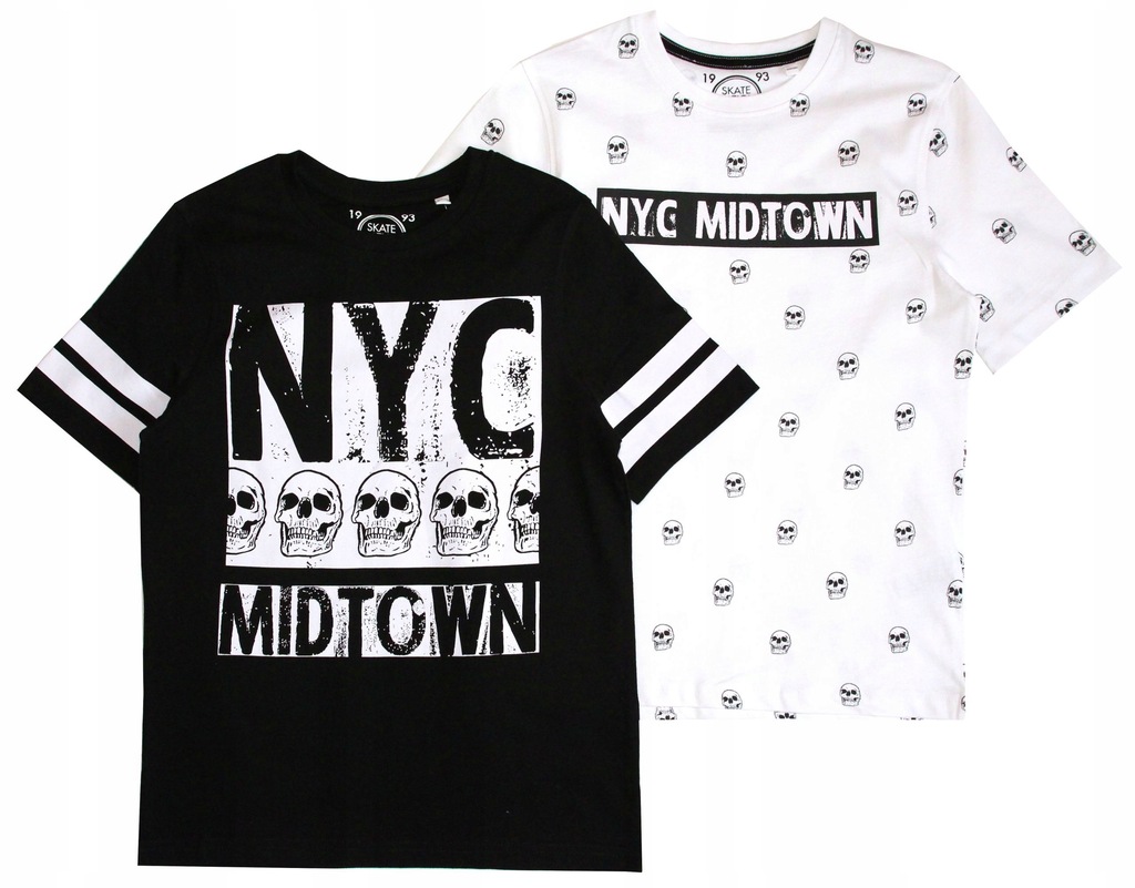 C&A 2 PACK NOWE BLUZKI T-SHIRT NYC 134/140