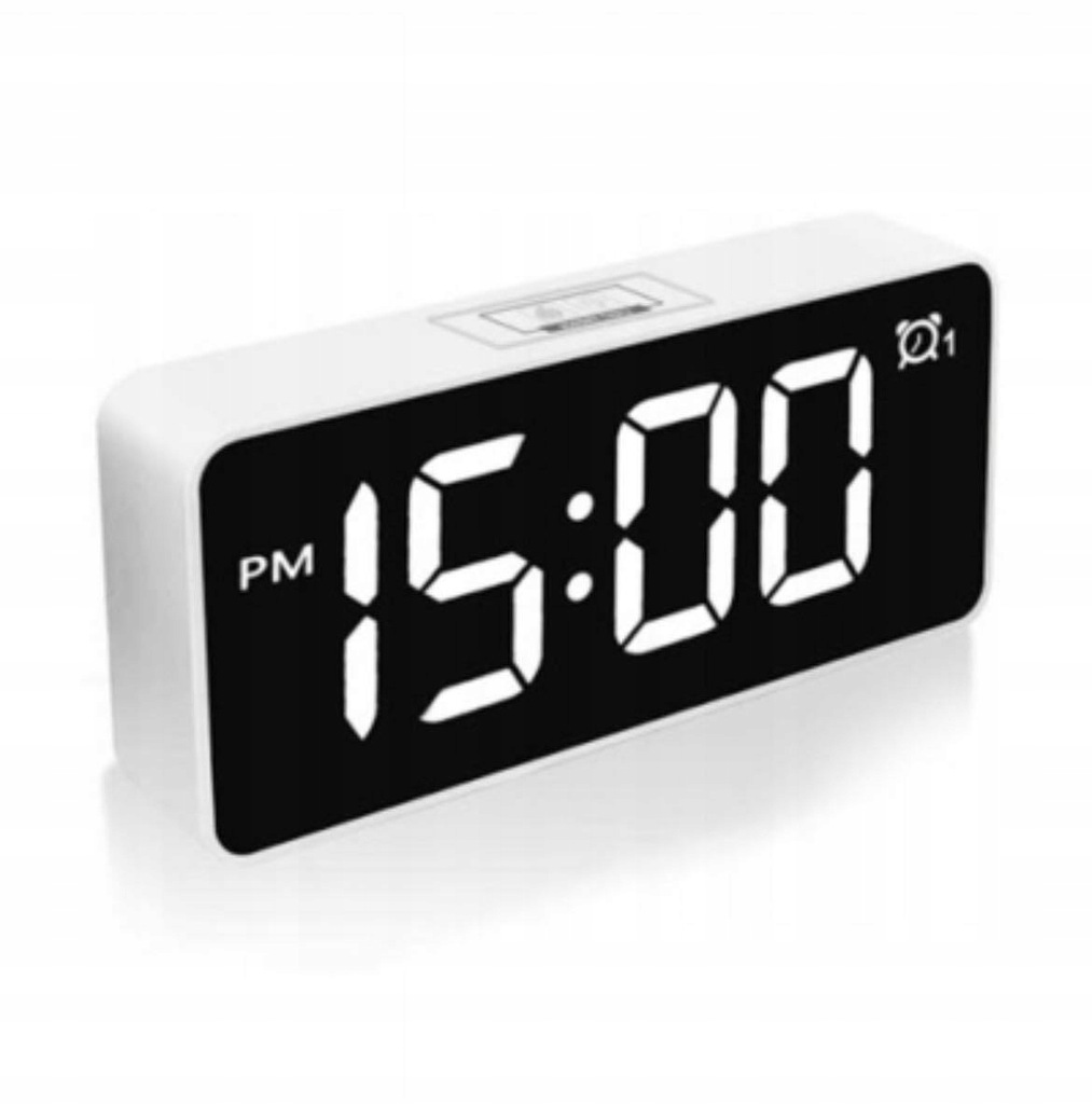 ZEGAR BUDZIK CYFROWY LED BIAŁY HOMVILLA HC-01 14CM