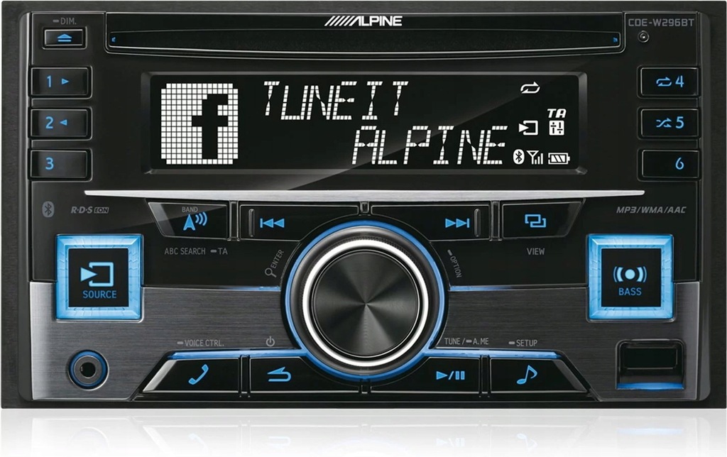 RADIOODTWARZACZ ALPINE CDE-W296BT BLUETOOTH 2DIN