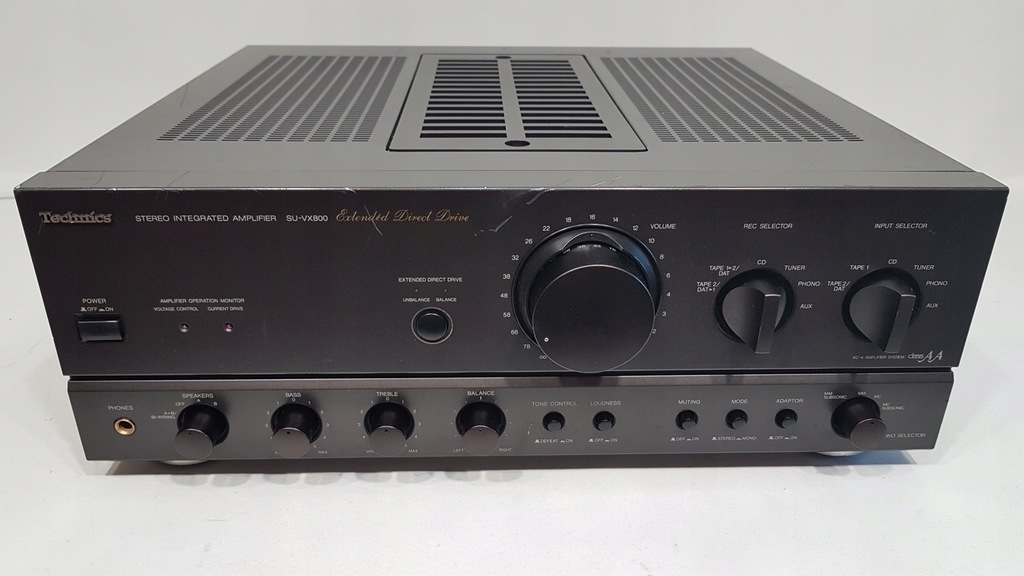 WZMACNIACZ TECHNICS SU-VX800 / POTĘŻNY / MOCNY / 2 TRAFA / AUDIOSHOCK / #1