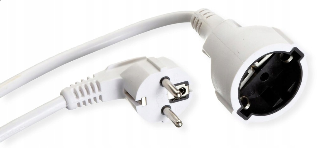 BACHMANN KABEL PRZEDŁUŻACZ Z UZIEMIENIEM 230VAC BIAŁY 7,5M