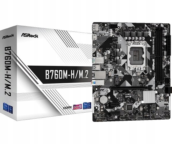 ASRock B760M-H/M.2 LGA1700 B760 DDR5 mATX