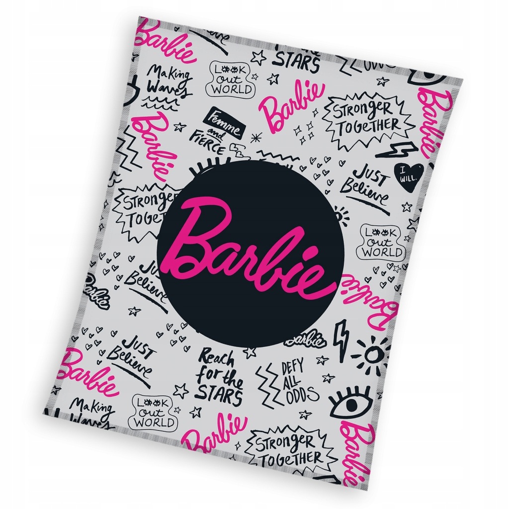 Koc Barbie Coral 130x170 miękki