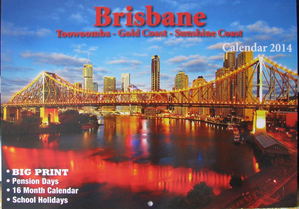 Australijski kalendrz scienny - Brisbane