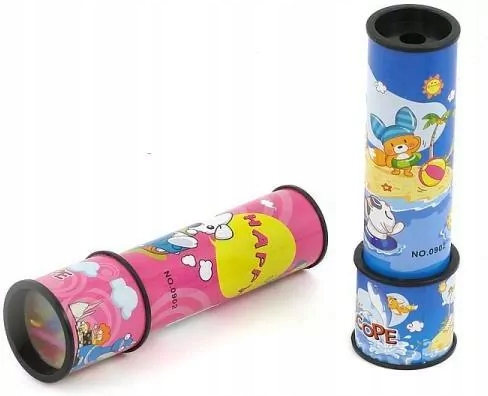KALEJDOSKOP LUNETA ZABAWKA DLA DZIECI KOLOROWY OBRACANY