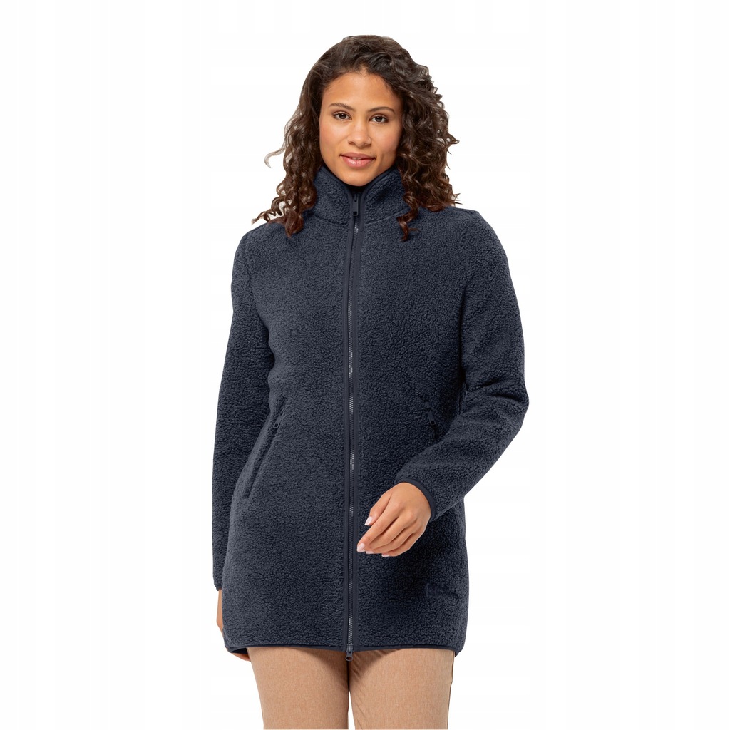 Płaszcz polarowy damski Jack Wolfskin HIGH CURL COAT M