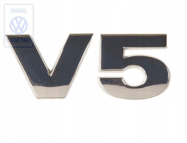 EMBLEMAT NAPIS V5 TYŁ ZNACZEK BORA GOLF 4 PASSAT B