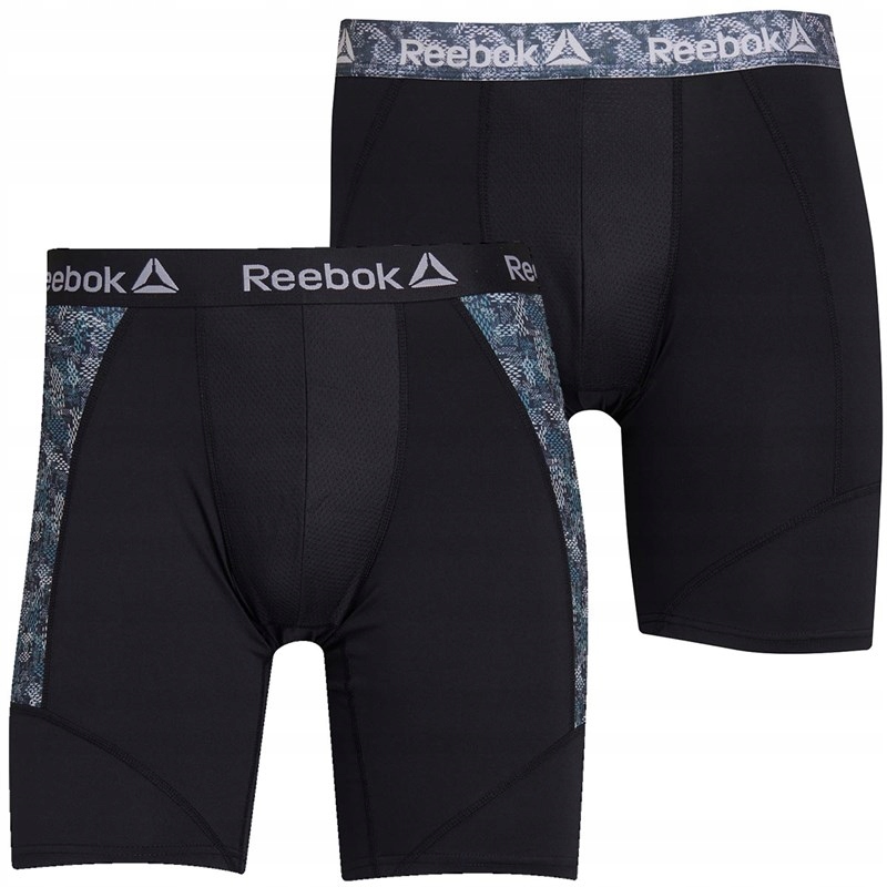 REEBOK -sportowe,długie bokserki męskie, dwupak XL