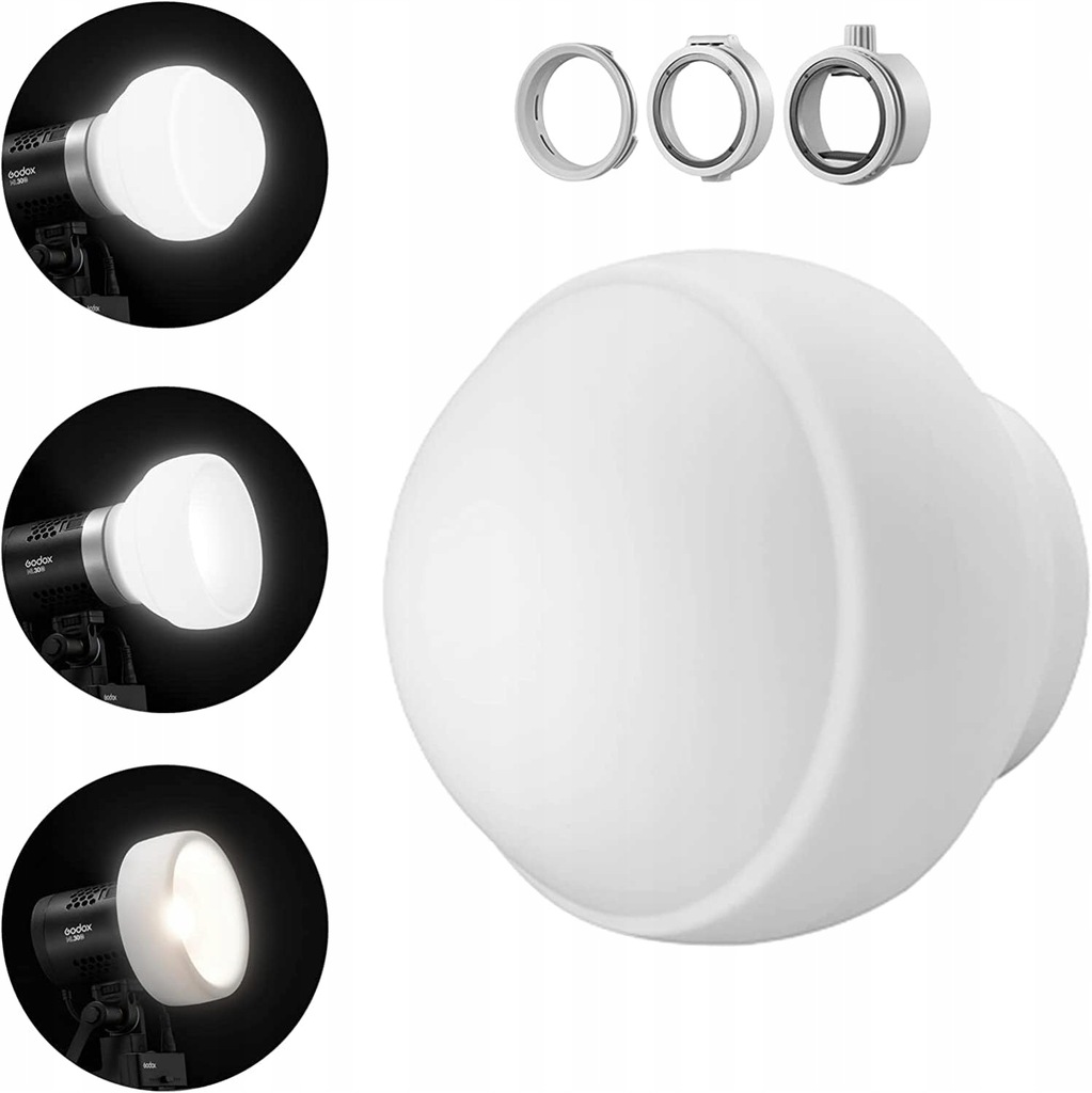 Godox ML-CD15 Zestaw kopułkowy dyfuzora miękka osłona + 3 adaptery do lamp