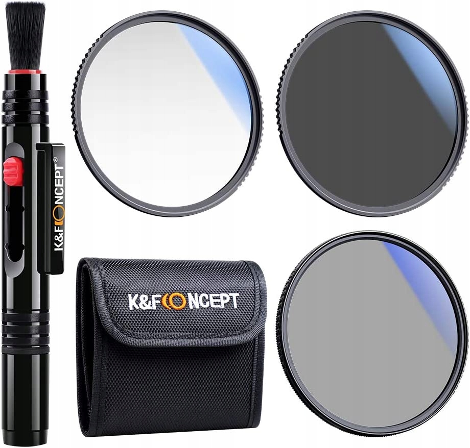 FILTRY DO OBIEKTYWÓW 67 MM UV CPL ND4 + CZYŚCIK KF