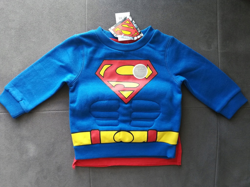 NOWA bluza superman z peleryną 80 86 F&F