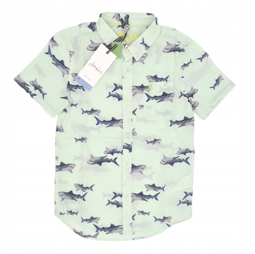 Piękna koszula 134 140 JOULES w rekiny pastelowa