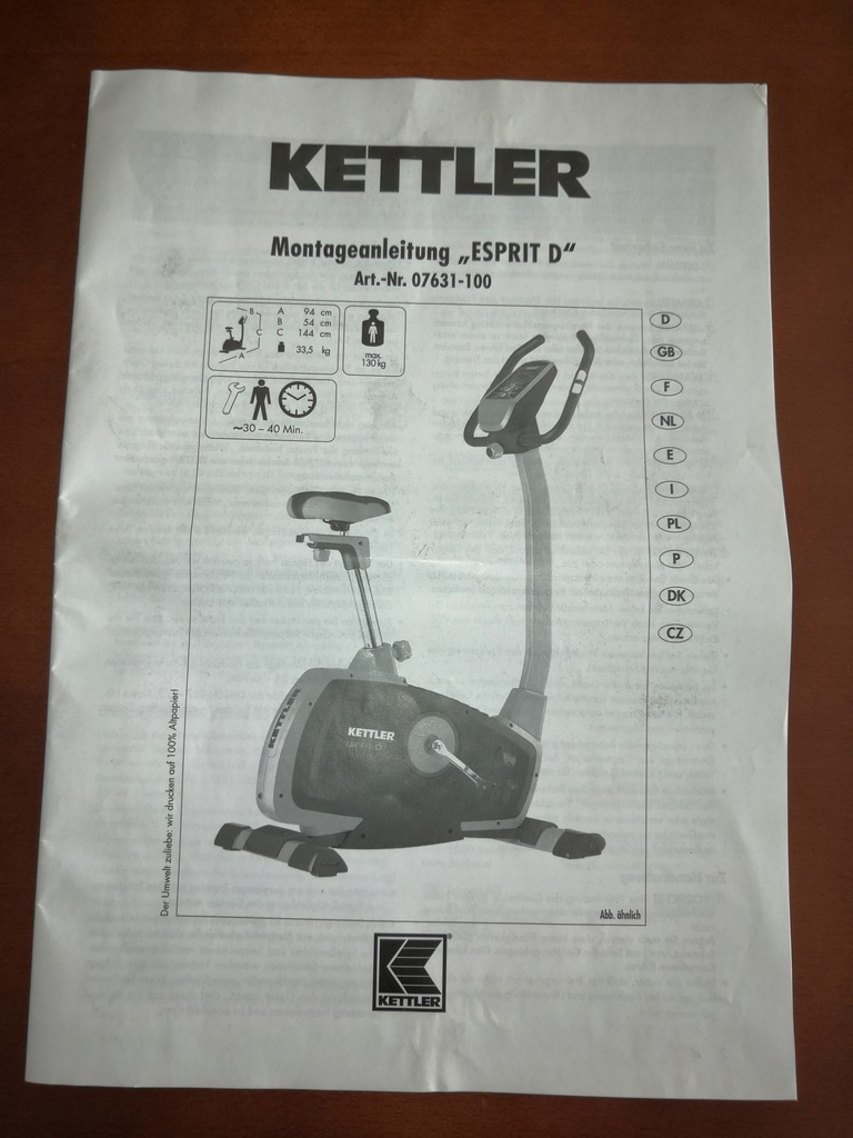 Kettler 7947 Esprit Others Download Manual For Free Now 2d6b4 U Manual Com