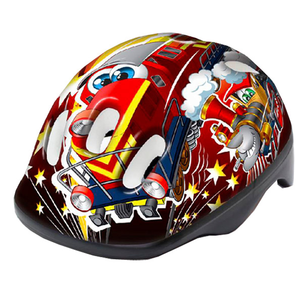 Kask B-SKIN Kidy TRAINS czerwony 44-48CM