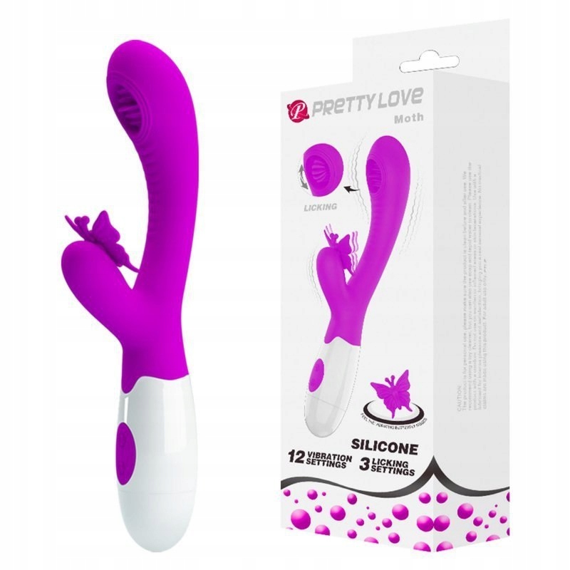 PRETTY LOVE - Moth, 12 vibration functions 3 licking settings