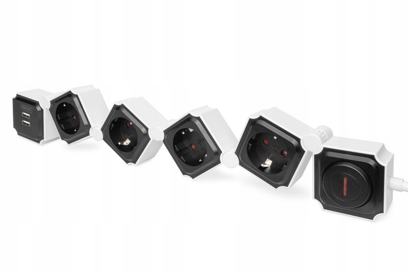 DIGITUS DA-70620 Flexible power strip 3680 W 250VAC 50 Hz 4x safety outlet