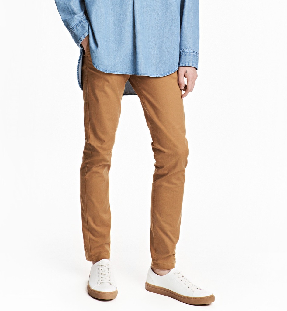 H&M - CHINO CHINOSY SLIM LEG duże W36 38 LONG