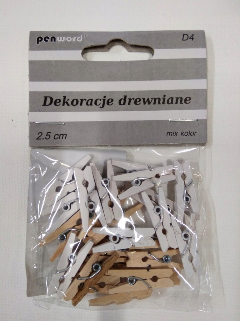 Dekoracje drewniane D4 2,5 cm kolor mix