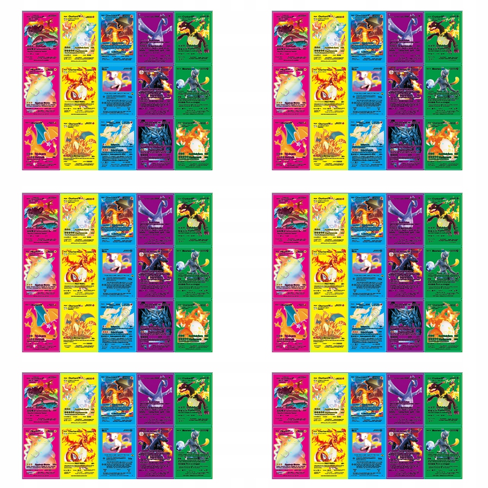 Купить РАЗНОЦВЕТНЫЕ КОЛЛЕКЦИОННЫЕ КАРТОЧКИ ПОКЕМОНЫ, УНИКАЛЬНЫЕ 55 ШТ ...