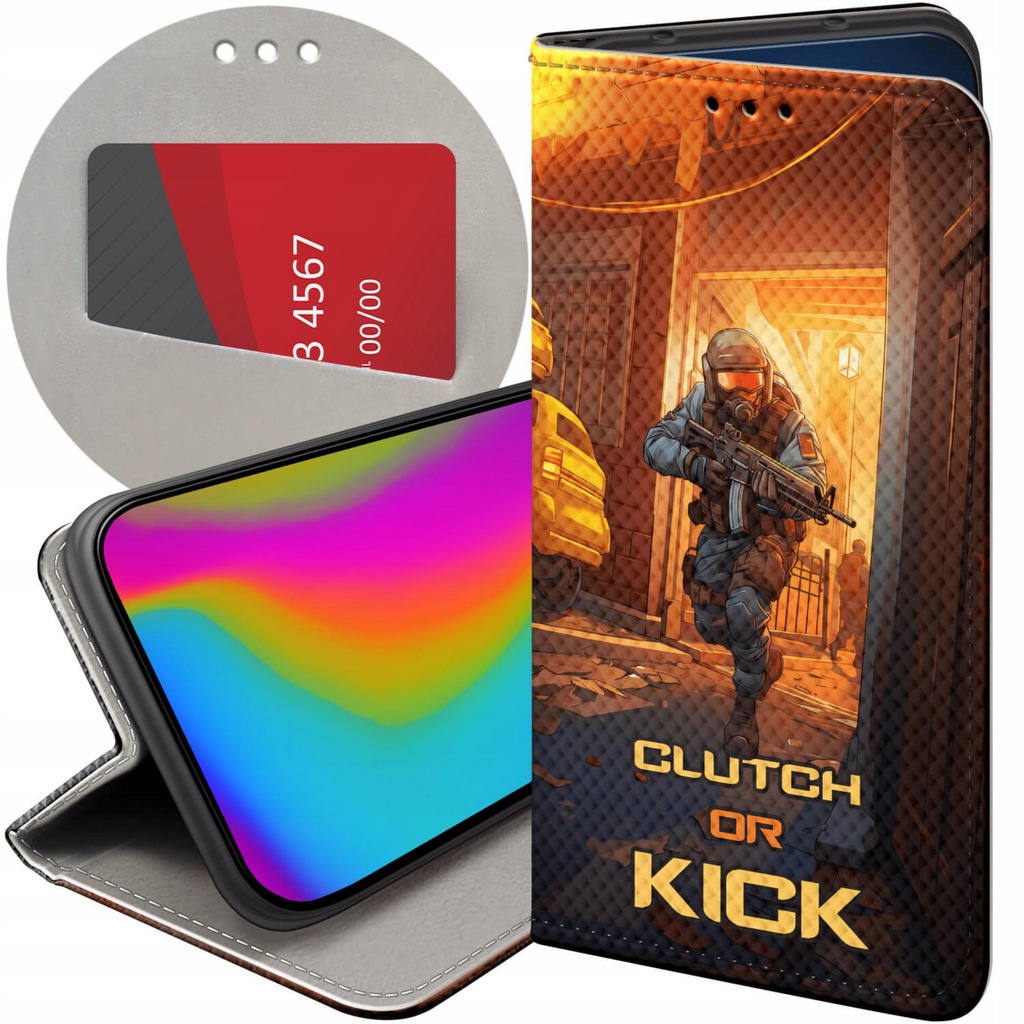 ETUI Z KLAPKĄ DO SAMSUNG GALAXY A5 2017 WZORY CS GO COUNTER-STRIKE FUTERAŁ