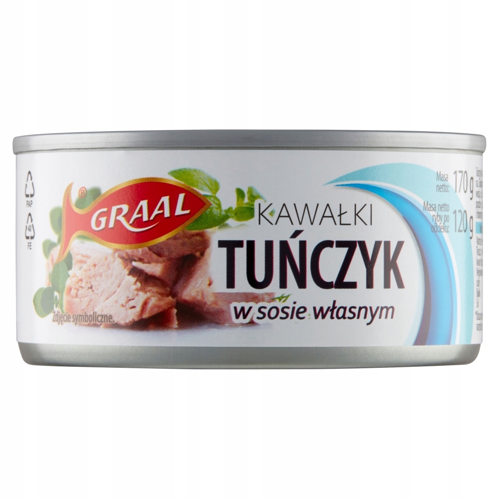 TUŃCZYK GRAAL KAWAŁKI W SOSIE WŁASNYM 170G