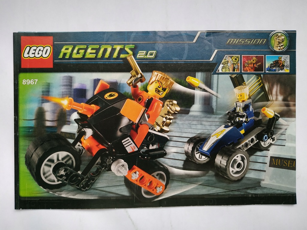 LEGO INSTRUKCJA Agents Gold Tooth s Getaway 8967. 8095621912 oficjalne archiwum Allegro