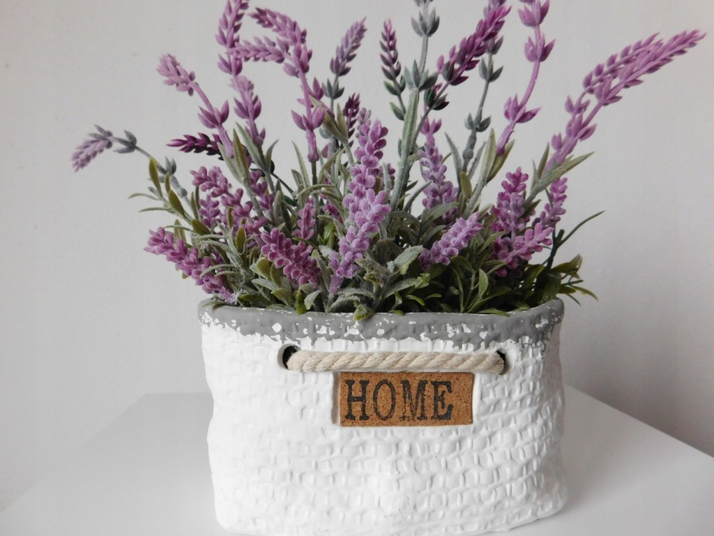 sztuczne kwiaty w doniczce jak żywe lawenda - 7838022795 - oficjalne