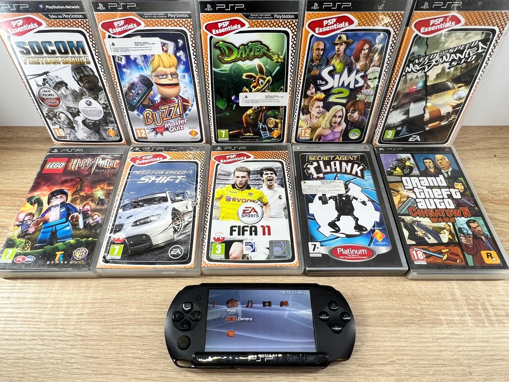 Konsola PSP-E1004 + 10 gier! zestaw!!