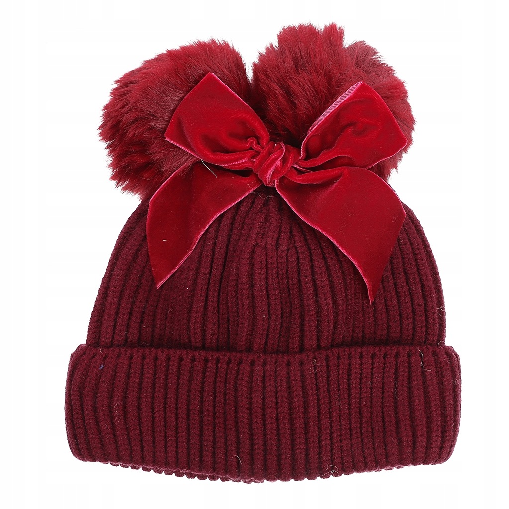 Warm Hat Bowknot Woolen Hat Children