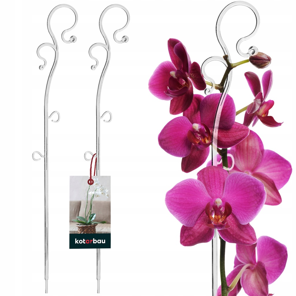 2x PODPÓRKA PODPORA DO KWIATÓW ROŚLIN DONICZKOWYCH STORCZYKÓW 39 cm PLASTIK