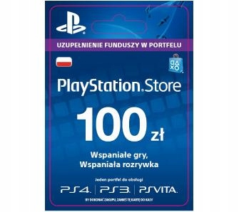 Playstation Network PSN 100 ZŁ PLN PS3 PS4 PSN