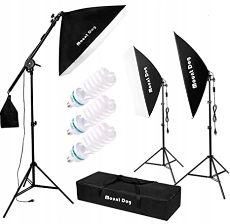 ZESTAW SOFT BOX ZESTAW OŚWIETLENIOWY STUDYJNY