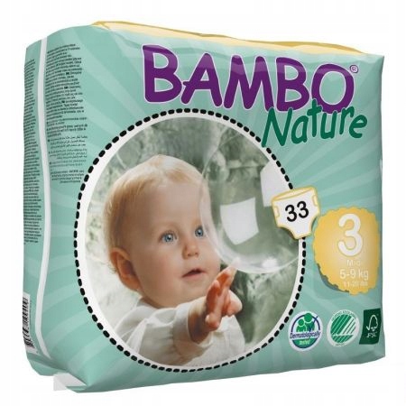 Bambo Nature Pieluszki 3 midi 5-9 kg 33 szt
