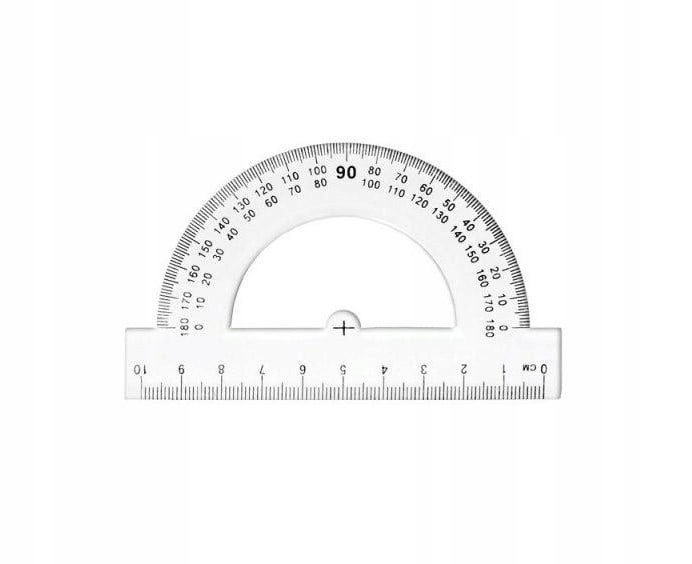 Kątomierz szkolny biurowy 10 cm TETIS