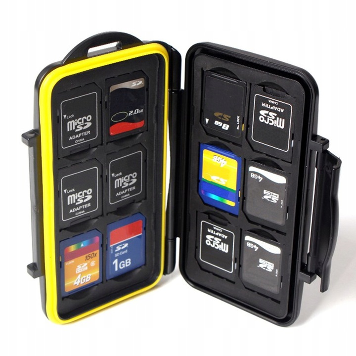 WODOSZCZELNE Etui Case Pudełko 12 kart SD +microSD