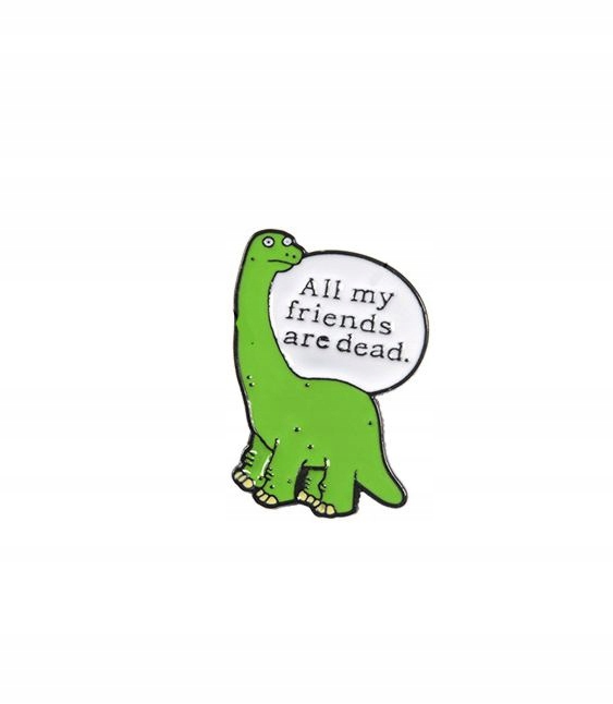 Przypinka śmieszna broszka pin dinozaur dinozaury