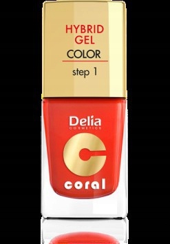 Delia Cosmetics Coral Hybrid Gel Emalia 14 pomarań