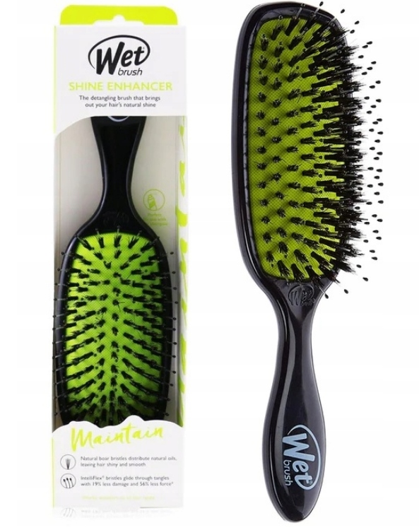 WET BRUSH Szczotka SHINE ENHANCER z DZIKIEM CZARNA