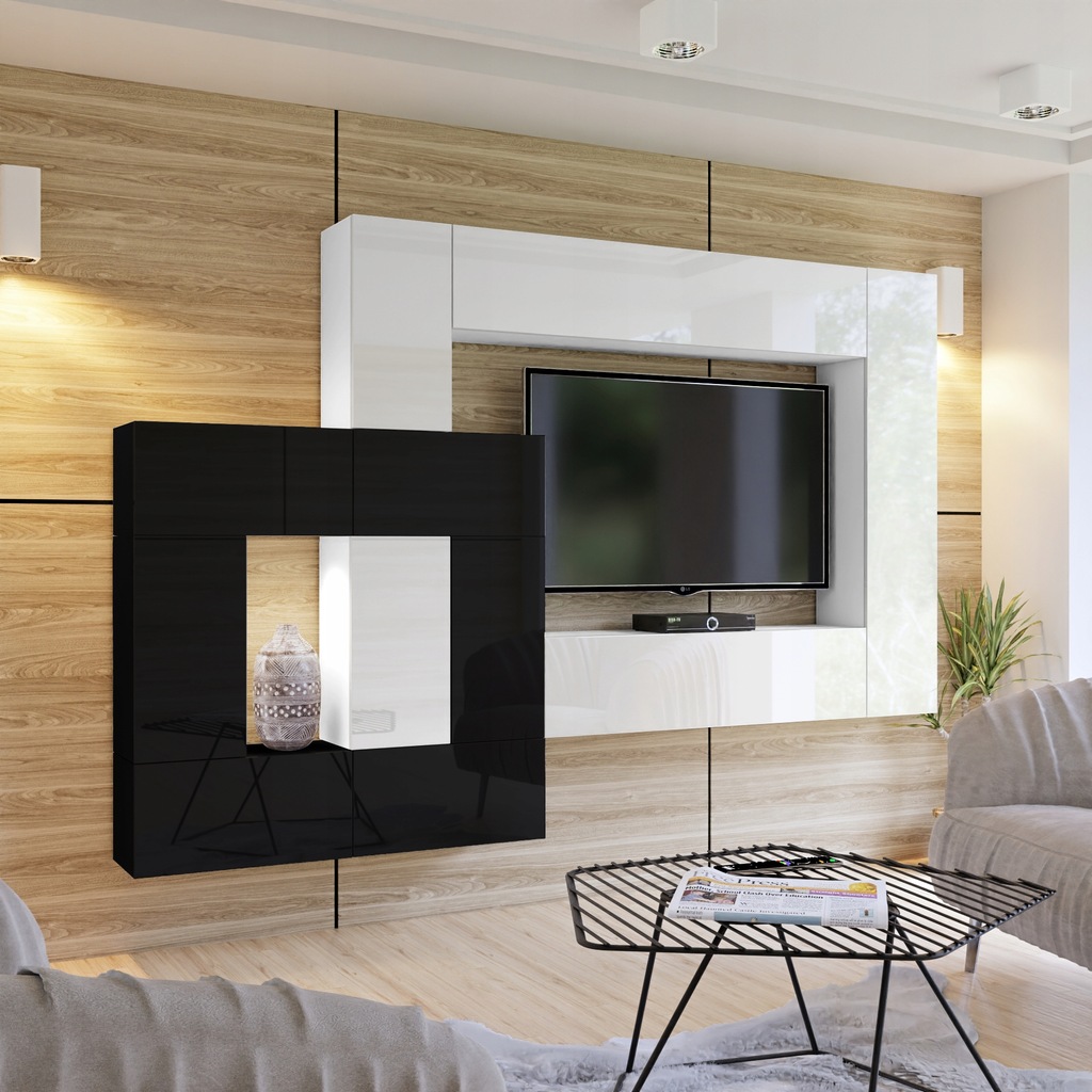 Купить Мебель для гостиной Черно-белая стенка ПРЕМИУМ: отзывы, фото и ...