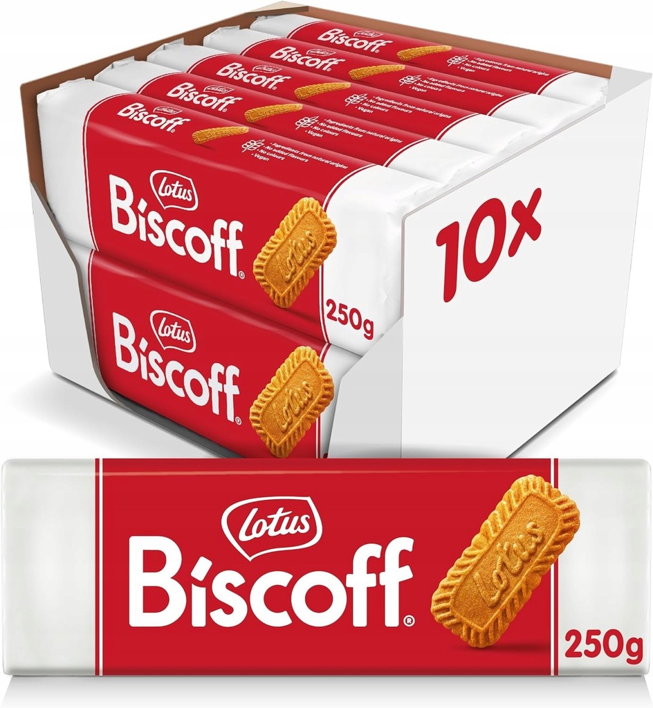 Lotus Biscoff Ciastka Kruche Karmelizowane Ciasteczka 250g x 10szt z Belgii