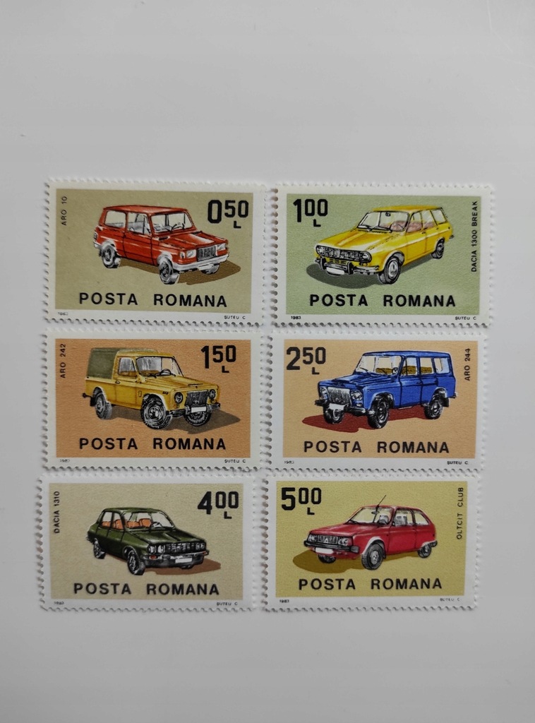 Rumunia 1983r Samochody rumuńskie z 1983 r