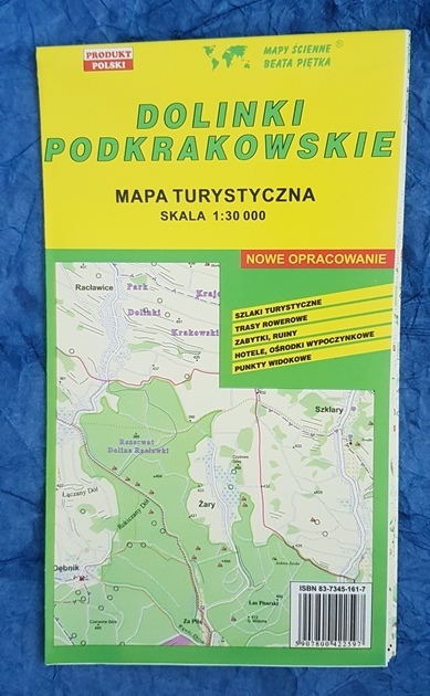 DOLINKI PODKRAKOWSKIE 1:30 000 MAPA TURYSTYCZNA