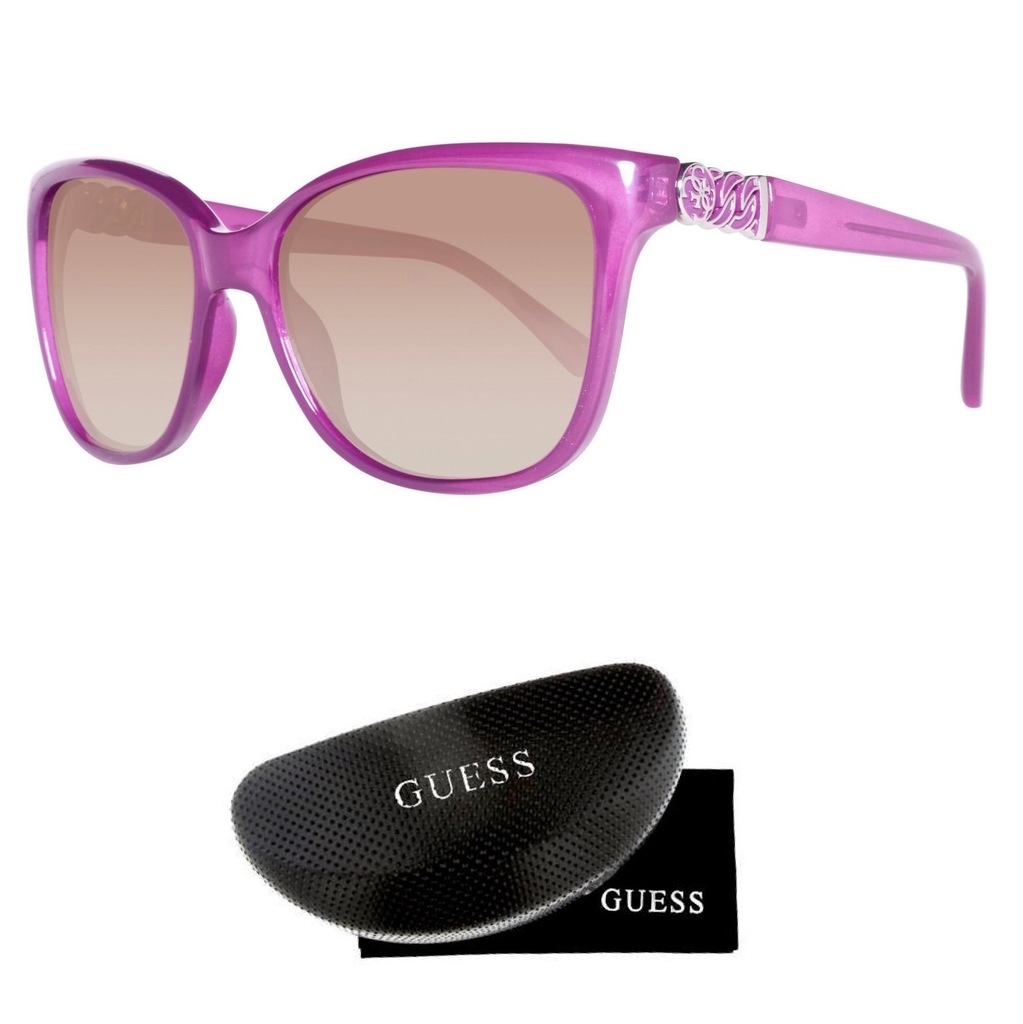 OKULARY DAMSKIE GUESS GU7385 RÓŻOWE CIENIOWANE