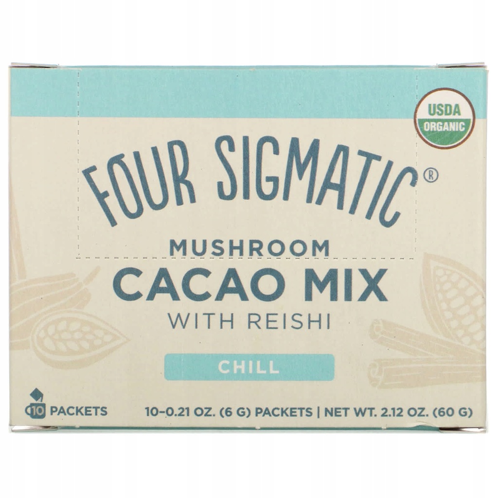 Four Sigmatic Mieszanka grzybów kakaowych z Reishi 10 saszetek 0,21 uncji (