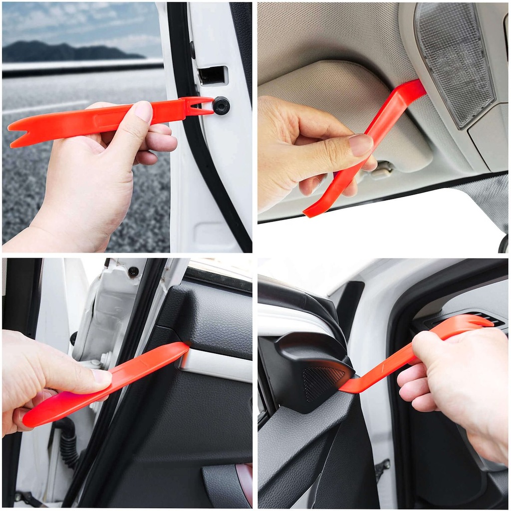 ŚCIĄGACZE DO TAPICERKI SZCZYPCE WYJMAKI SPINKI DO RADIA ZESTAW 18 ELEMENTÓW