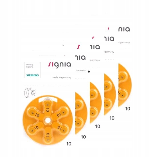! Baterie Siemens Signia 10 MF 5 blistrów 1,45V