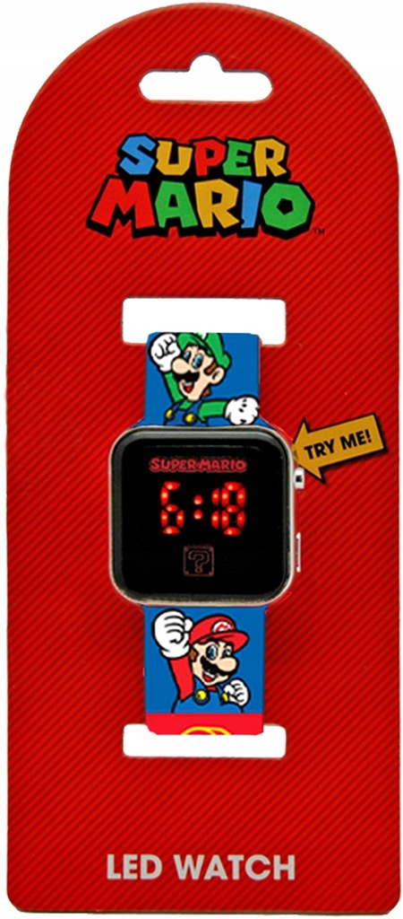 ZEGAREK LED Z KALENDARZEM SUPER MARIO GSM4236